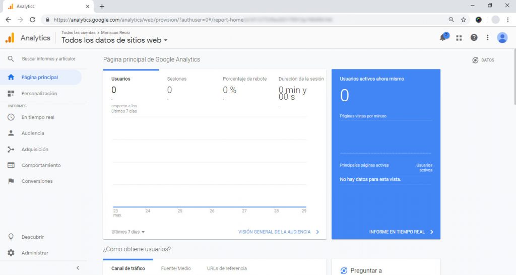 Instalando el módulo Analytics en Prestashop 1.7