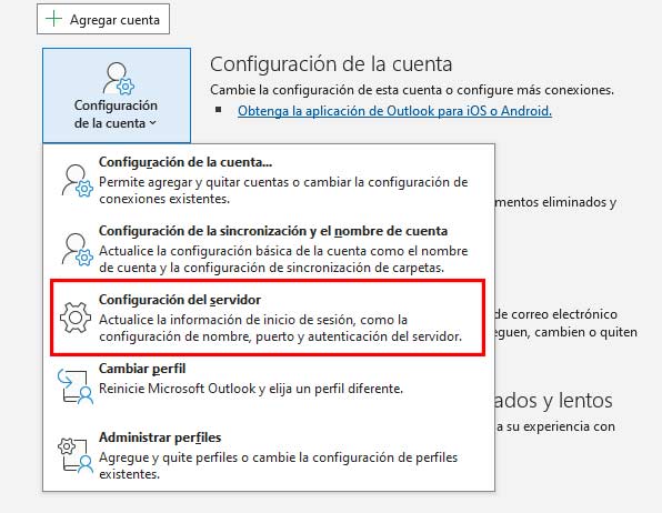 configuracion servidor Outlook 365