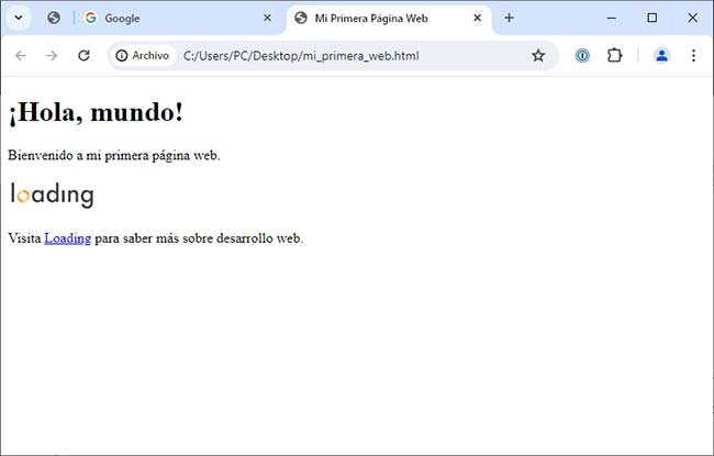 mi primera web html