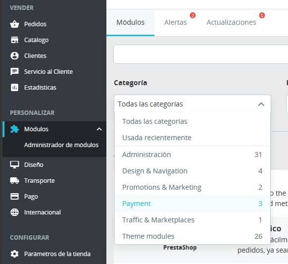 modulos pago instalador prestashop
