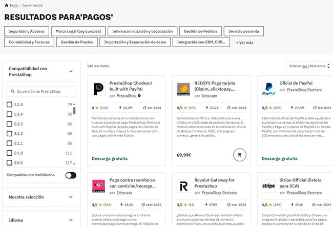 modulos pago prestashop
