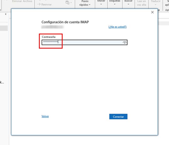 outlook ingresar contrasena