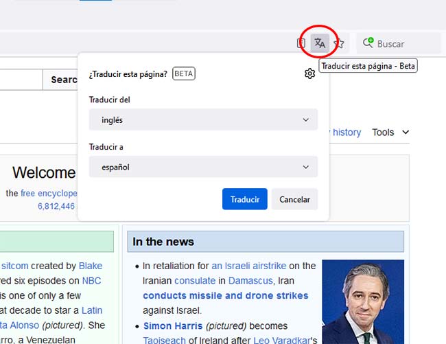 traducir web firefox
