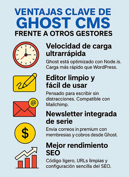 Ventajas de Ghost CMS