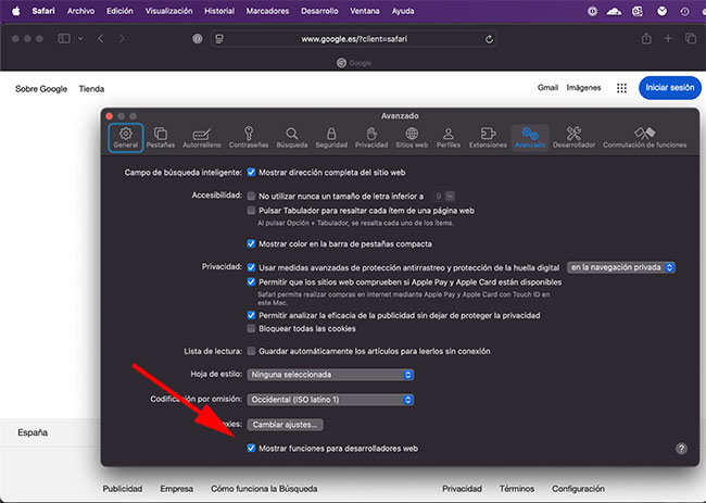 ver codigo fuente safari macos