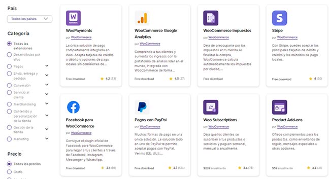 Tienda de plugins para WooCommerce