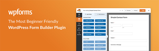 plugin WPForms para WordPRess
